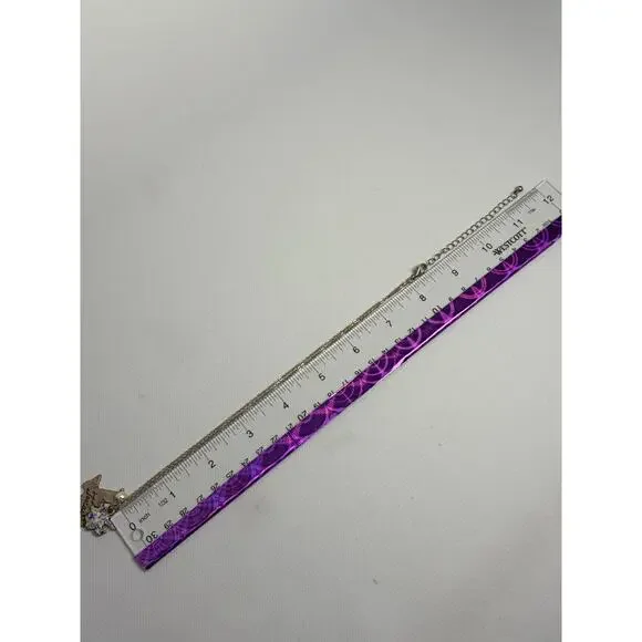 Texas State Shape Necklace and Earrings Matching Set w Blue Bonnets Gold Tone - Picture 7 of 9